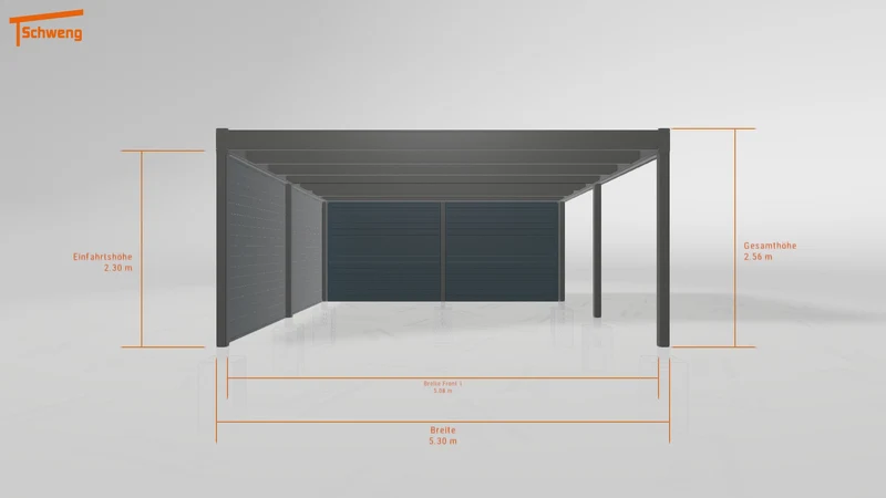 #DE Schweng Flachdachcarport C600 (ID 7759mz) #MTG