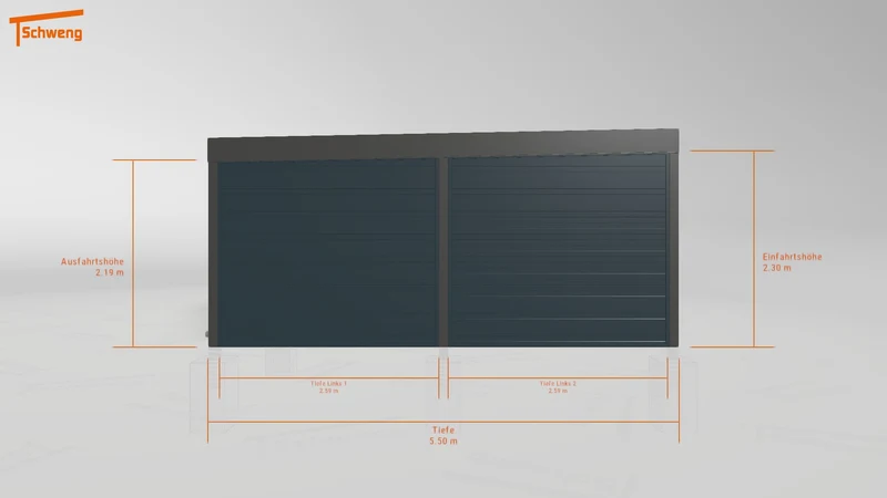 #DE Schweng Flachdachcarport C600 (ID 7759mz) #MTG