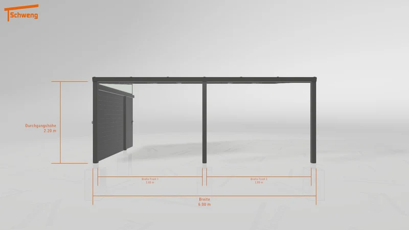#DE Schweng Pultdachcarport S350 (ID 5m9jgr)