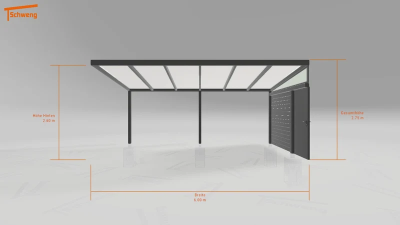 #DE Schweng Pultdachcarport S350 (ID 5m9jgr)