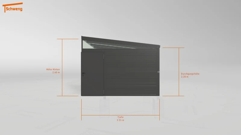 #DE Schweng Pultdachcarport S350 (ID 5m9jgr)