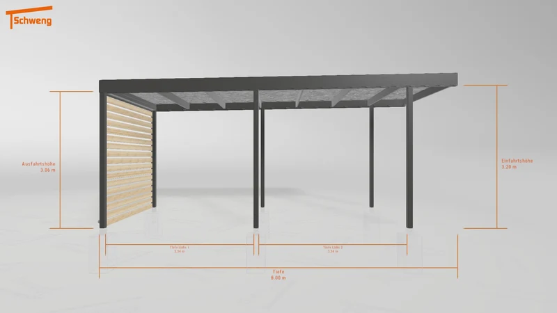 #DE Schweng Flachdachcarport C600 (ID 775qw5) #MTG