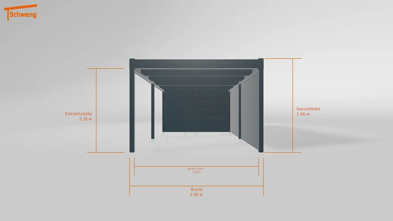#DE Schweng Flachdachcarport C600 (ID 42vmdv) #MTG