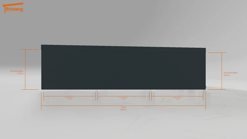 #DE Schweng Flachdachcarport C600 (ID 42vmdv) #MTG