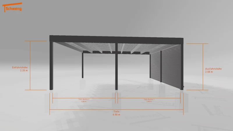 #DE Schweng Flachdachcarport C600+ (ID pbqynv) #MTG