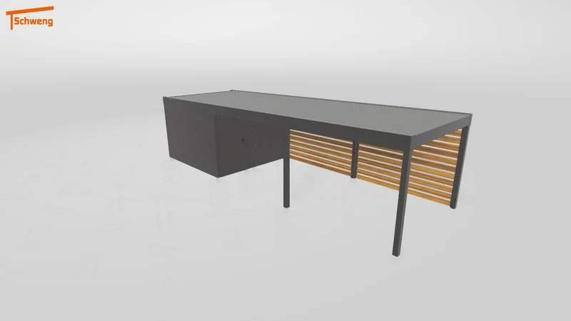 #DE Schweng Flachdachcarport C600 (ID 2qbpqv)