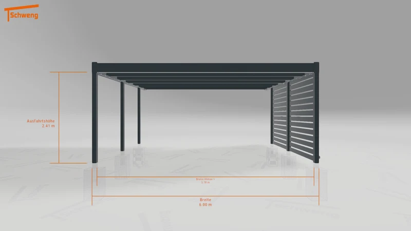 #DE Schweng Flachdachcarport C600 (ID 33pv3n) #MTG