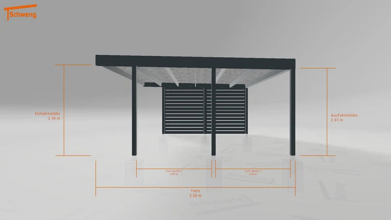 #DE Schweng Flachdachcarport C600 (ID 33pv3n) #MTG