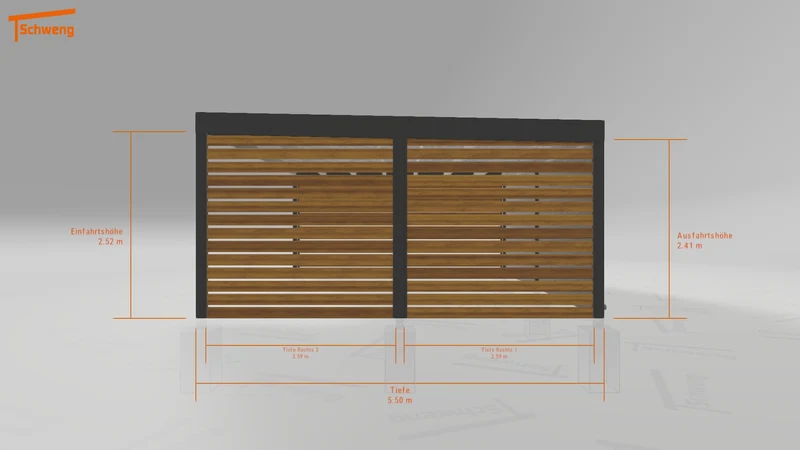 #DE Schweng Flachdachcarport C600+ (ID 5mwv54) #MTG