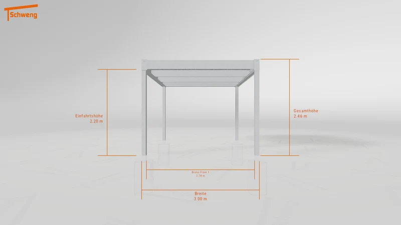 #DE Schweng Flachdachcarport C600 (ID jjrvpn)
