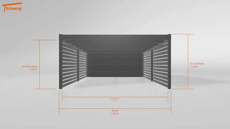 #DE Schweng Flachdachcarport C600 (ID 9wxky3)