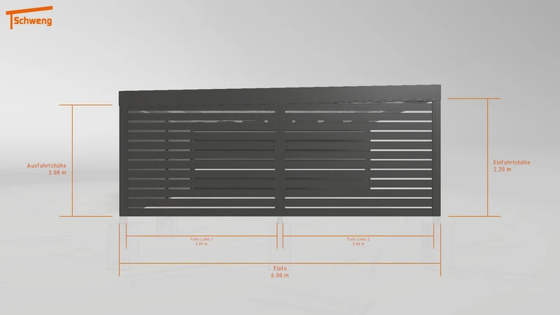 #DE Schweng Flachdachcarport C600 (ID 9wxky3)