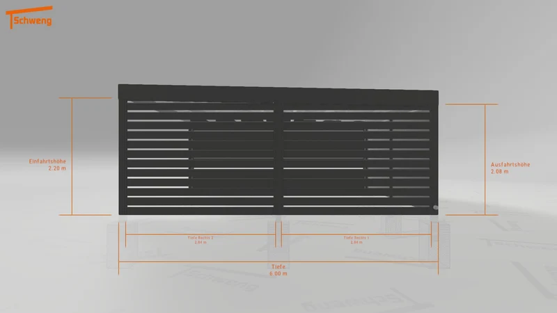 #DE Schweng Flachdachcarport C600 (ID 9wxky3)