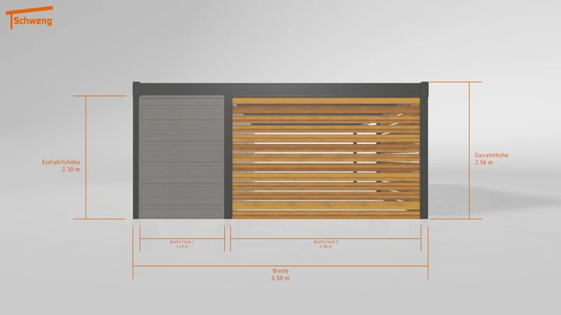 #DE Schweng Flachdachcarport C600+ (ID zbx57y) #MTG