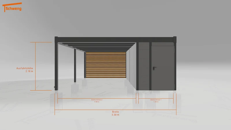 #DE Schweng Flachdachcarport C600+ (ID x759yn) #MTG