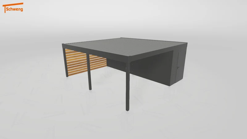 #DE Schweng Flachdachcarport C600+ (ID jjrpwx) #MTG