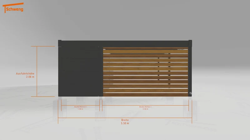 #DE Schweng Flachdachcarport C600+ (ID jjrpwx) #MTG
