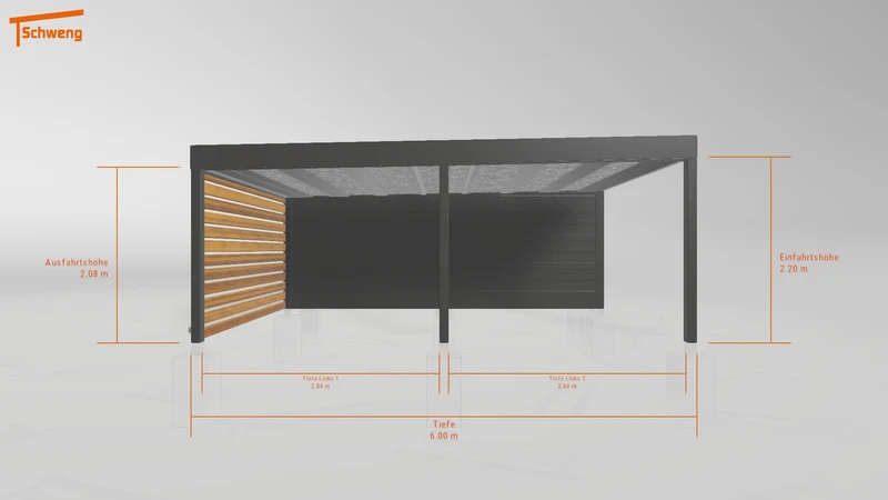 #DE Schweng Flachdachcarport C600+ (ID jjrpwx) #MTG