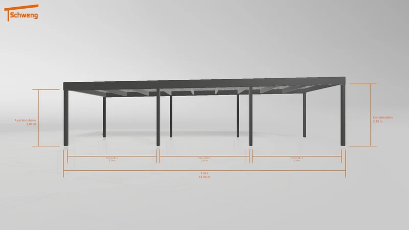#DE Schweng Flachdachcarport C600 (ID w3yrjb)