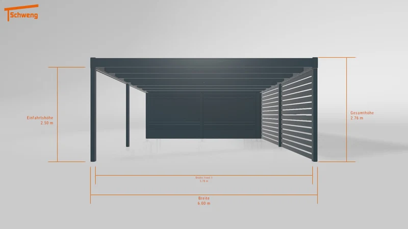 #DE Schweng Flachdachcarport C600 (ID qd2kn8) #MTG