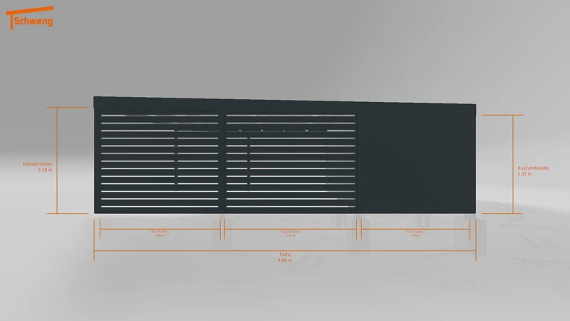 #DE Schweng Flachdachcarport C600 (ID qd2kn8) #MTG
