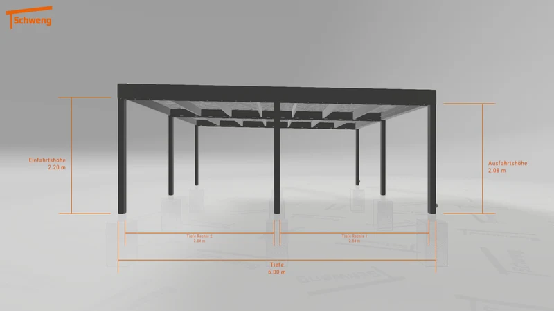 #DE Schweng Flachdachcarport C600 (ID 33pvw9) #MTG