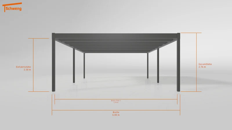 #DE Schweng Flachdachcarport C600+ (ID 857rkq) #MTG
