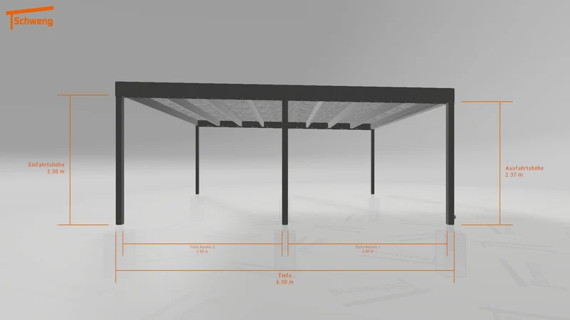 #DE Schweng Flachdachcarport C600+ (ID 857rkq) #MTG