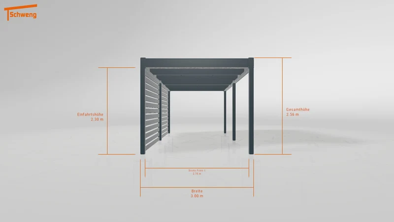 #DE Schweng Flachdachcarport C600 (ID mjrq7r)