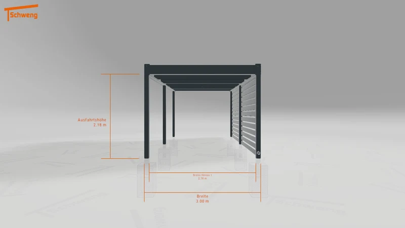 #DE Schweng Flachdachcarport C600 (ID mjrq7r)