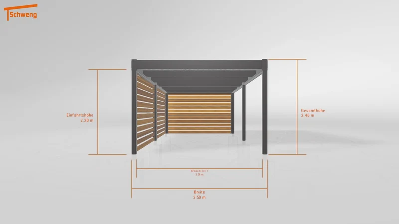 #DE Schweng Flachdachcarport C600 (ID yg72nr)