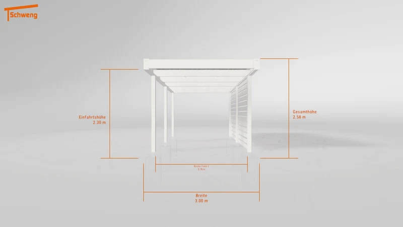 #DE Schweng Flachdachcarport C600 (ID 5m9j7v)