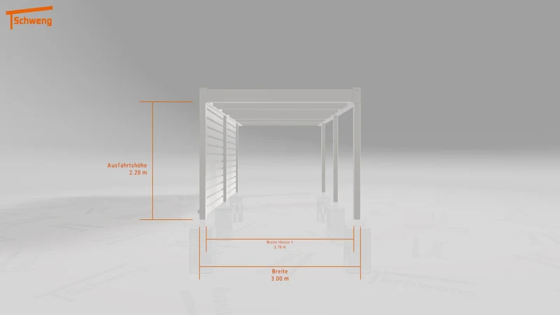 #DE Schweng Flachdachcarport C600 (ID 5m9j7v)