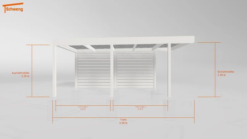 #DE Schweng Flachdachcarport C600 (ID 5m9j7v)