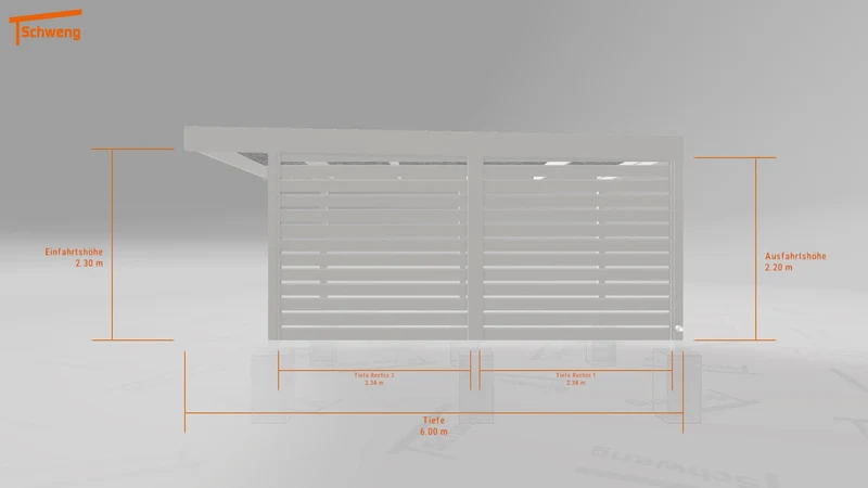 #DE Schweng Flachdachcarport C600 (ID 5m9j7v)