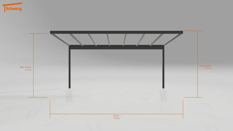 #DE Schweng Pultdachcarport S400 (ID n547d5)