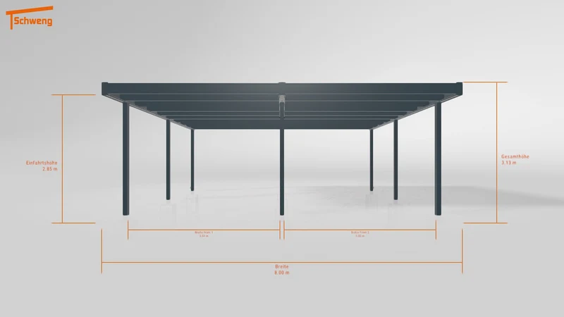 #DE Schweng Flachdachcarport C600 (ID bkj93v)