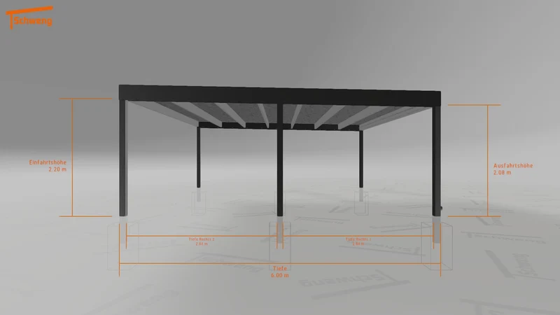 #DE Schweng Flachdachcarport C600 (ID qd24z4) #MTG