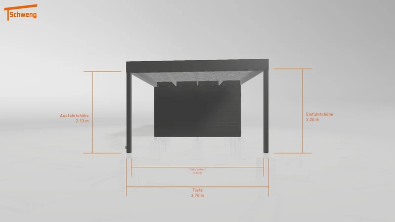 #DE Schweng Flachdachcarport C600 (ID zbxpqd)