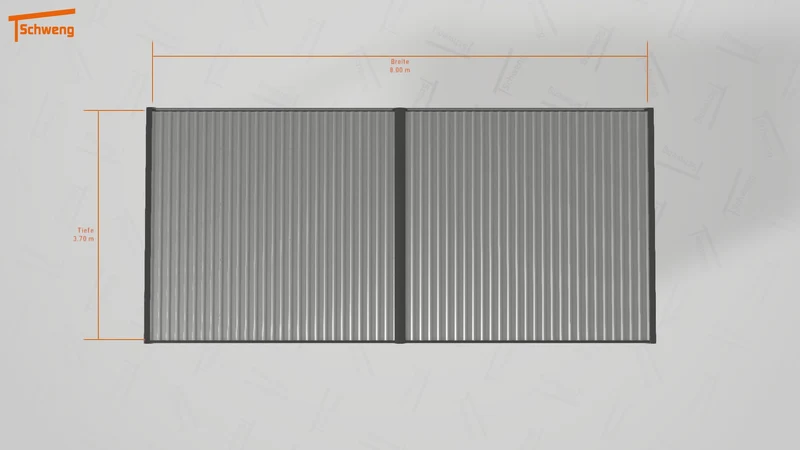 #DE Schweng Flachdachcarport C600 (ID zbxpqd)