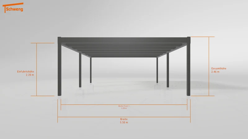 #DE Schweng Flachdachcarport C600+ (ID x752rb)