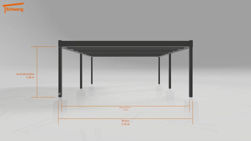#DE Schweng Flachdachcarport C600+ (ID x752rb)