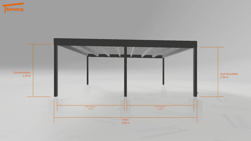 #DE Schweng Flachdachcarport C600+ (ID x752rb)
