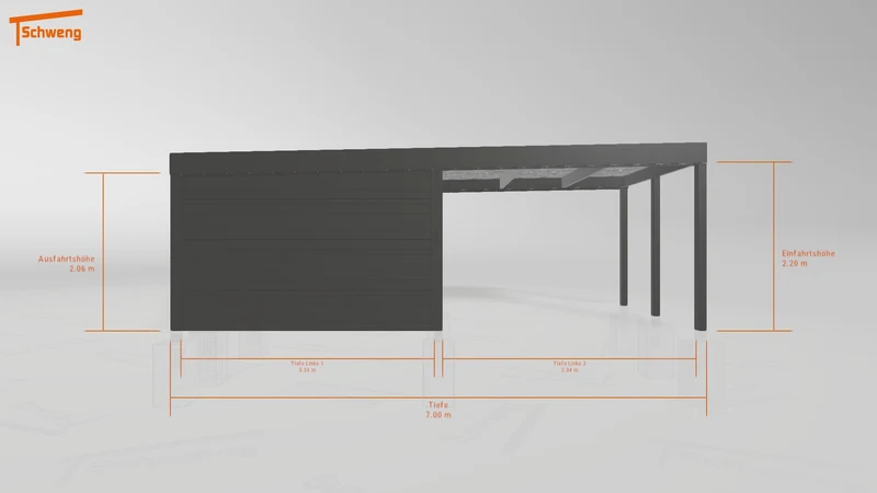 #DE Schweng Flachdachcarport C600 (ID k2r7xz) #MTG