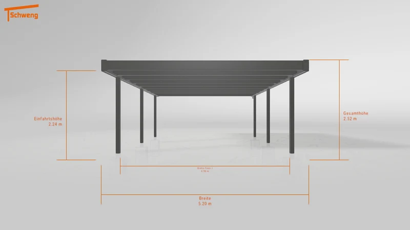 #AT Schweng Flachdachcarport C600+ (ID mjr8z9)