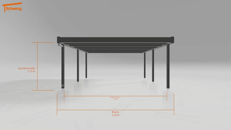 #AT Schweng Flachdachcarport C600+ (ID mjr8z9)