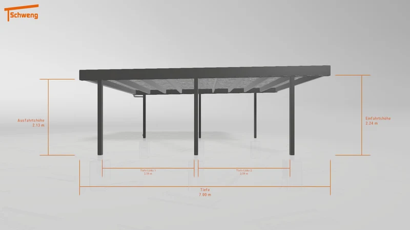 #AT Schweng Flachdachcarport C600+ (ID mjr8z9)