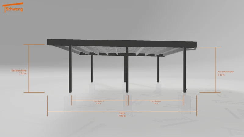 #AT Schweng Flachdachcarport C600+ (ID mjr8z9)