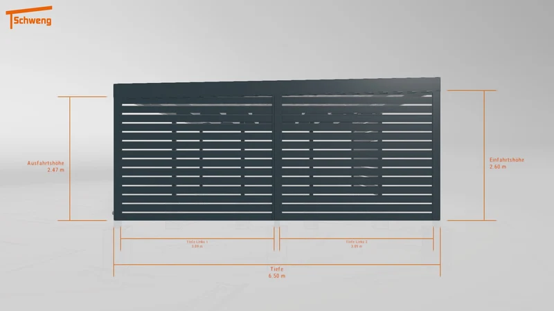 #DE Schweng Flachdachcarport C600+ (ID 9wxbm4)