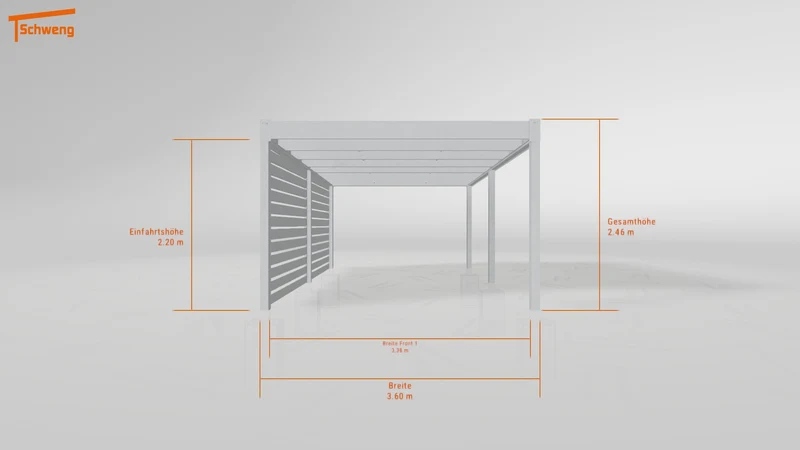 #DE Schweng Flachdachcarport C600 (ID ygn9d3)